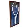 Premium Wooden Tennis Racket Display Frame with Walnut Base &