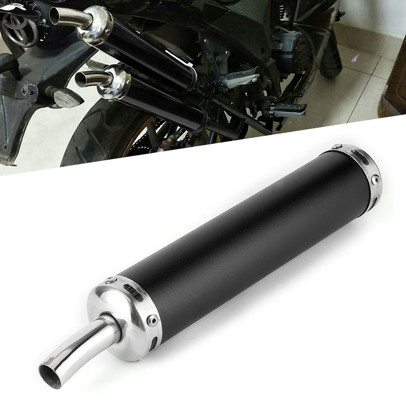 Stainless Steel Exhaust Muffler Silencer 20mm/0.8in Modified Parts for 2