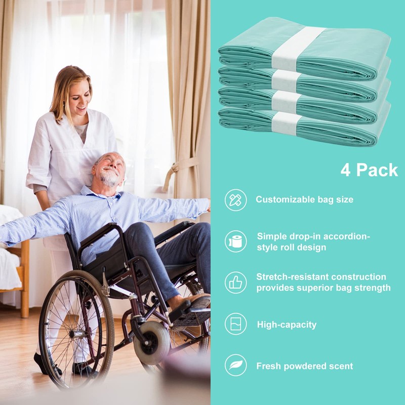 Zippland 4 Pack Diaper Liner Refills Compatible with Janibell Akord