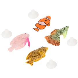 4PCS Aquarium Fish Tank Luminous Silicone Artificial Fake Fish Landscape Ornament Decoration Accessory