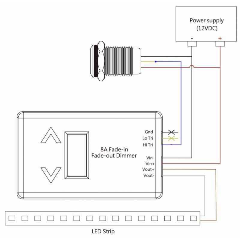 Oznium Fade-in Fade-Out LED Dimmer, 8 Amp Current Rating