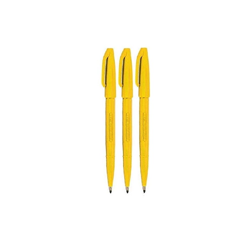 Pentel Yellow Original Sign Pen S520 Fibre Tip Marker Pens