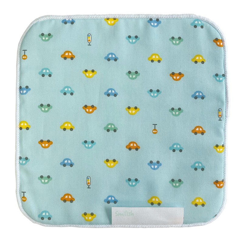 Smilish Matching Mini Towel Handkerchief, Car Pattern (5.9 x 5.9