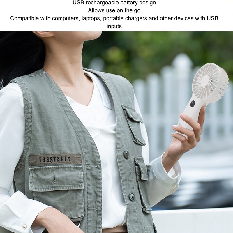 Handheld Fan Multifunction 100 Levels Stepless Speed Intelligent Digital Display