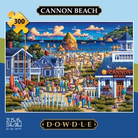 Buffalo Games - Dowdle - Cannon Beach - 300 Piece Jigsaw Puzzle for Adults Challenging Puzzle Perfect for Game Nights - Finished Puzzle Size is 21.25 x 15.00