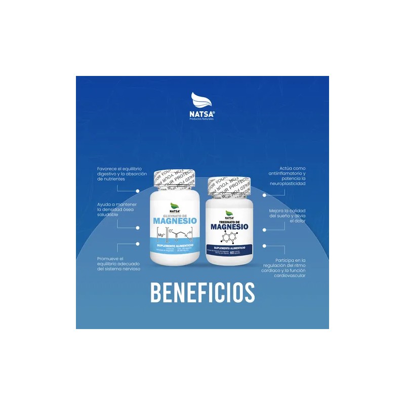 Pack Glicinato De Magnesio Y Treonato De Magnesio, Premium