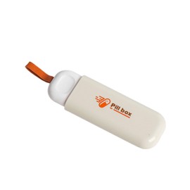 Pastillero Portátil - Organizador de Medicamentos con 3 Compartimientos - Ideal para Viajes y Uso Diario (Beige)