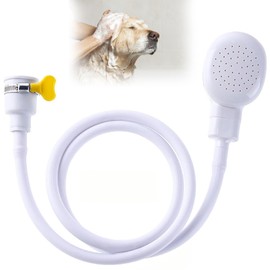 NIYATA Bath Tap Shower Attachment,1.3m Shower Hose Adapter for Bath Taps,Single Tap Shower Head,Portable Handheld Shower Attachment for Bath,Sink and Pet Washing