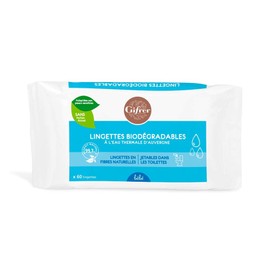 Gifrer Biodegradable Wipes with Thermal Water of Auvergne 60 Wipes