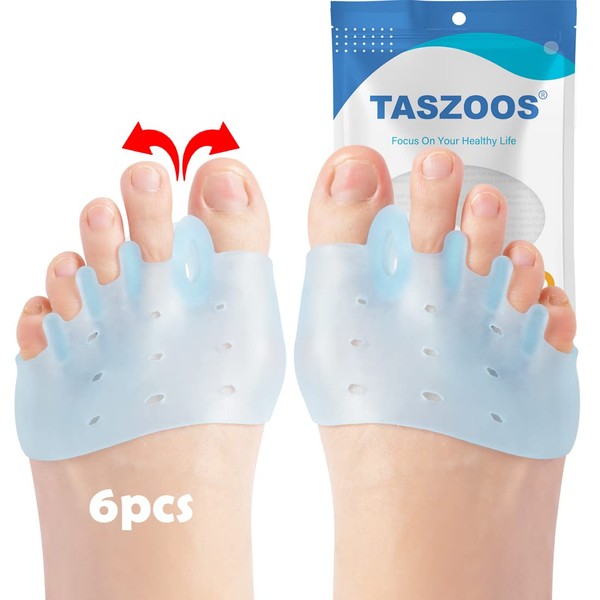 Toe Separators, (3 Pairs, Blue)Toe Spacers, With Soft & Breathable
