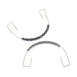 SEAVERRS 1 Pack Temporary Tooth Decoration with Metal Wires,Metal Bracket and Orthodontic Ligature Ties,props for dental students to practice. (black)