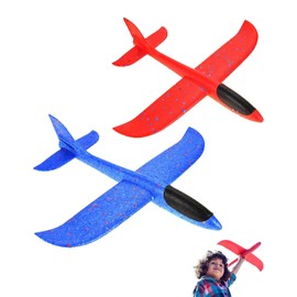 TPZORJX Styropor Flugzeuge für Kinder 2 Stück, Styroporflieger Kinder, Flugzeug Spielzeug, Planes Airplane Spielzeug, Wurfgleiter, Flieger Styropor Groß, Kindertagsgeschenke, Geburtstagsgeschenke