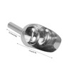 2pcs Stainless Steel Ice Scoop Professional Large Capacity Polished Semicircular