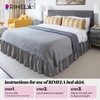 RIMELA Grey Bed Skirt Queen Size 15 Inch Drop Solid