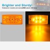 Partsam 6LED Amber Cab Marker Lights - Waterproof Roof Mount