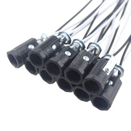 Rextin 10pcs E12 Light Socket adapter Candelabra Base Screw In Light Bulb Sockets Holders With Wire For E12 Incandescent LED Light Bulb Pack of 6 (10)