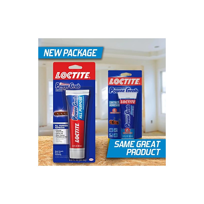 Loctite Power Grab Express All Purpose Construction Adhesive, White, 3