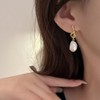 Pearl Earrings for Women Big Pearl Drop Earrings Dainty Gold