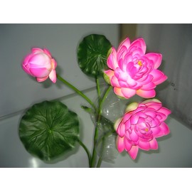 Plastic Artificial Lotus Flower Stick 40" Long
