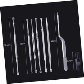 ORFOFE 7-Piece Stainless Steel Ear Spoon Set Ear Wax Remover Tools Portable for Suitable for Adults and Boys and Girls