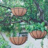 EIMQUVW 4 Pack Hanging Planter Basket Outdoor Large Hanging Flower