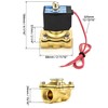 QWORK DN20 Solenoid Valve 220 V 3/4 Inch G Brass