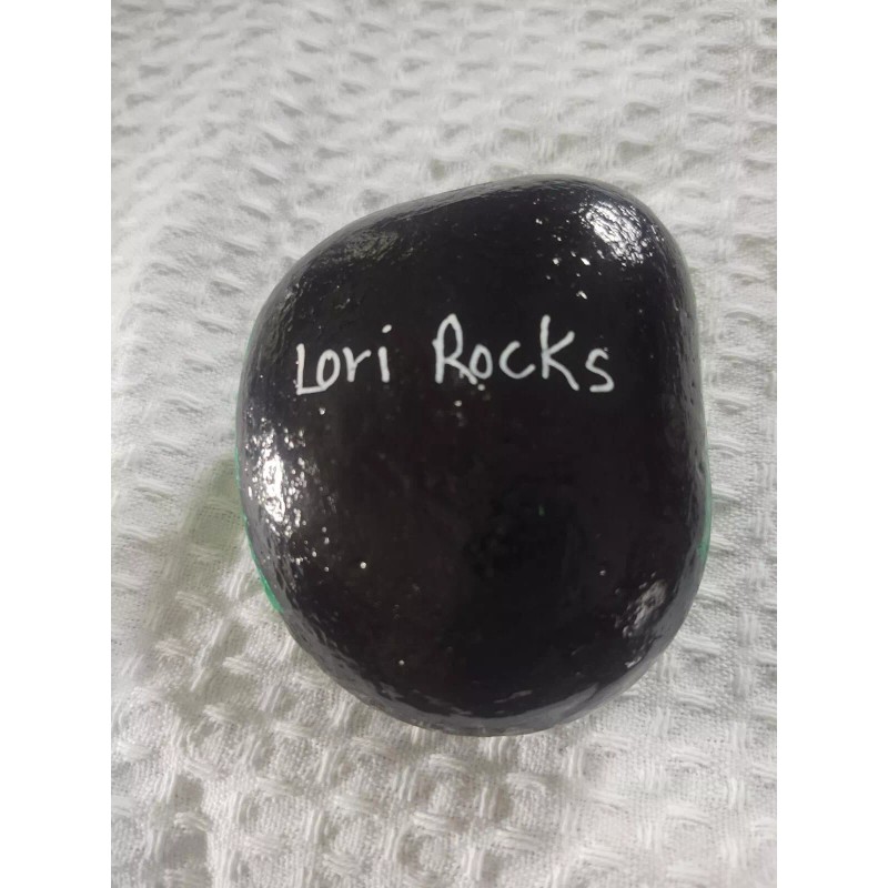 Lady Bug Rock, Get Well Gift, Ladybug Rock, Green Painted