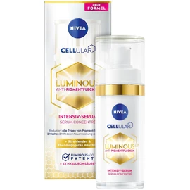 NIVEA Cellular LUMINOUS630 Anti-Pigmentflecken Intensiv-Serum (30ml), Gesichtspflege mit Hyaluronsäure für einen ebenmäßigeren und strahlenden Teint, Serum gegen Pigmentflecken