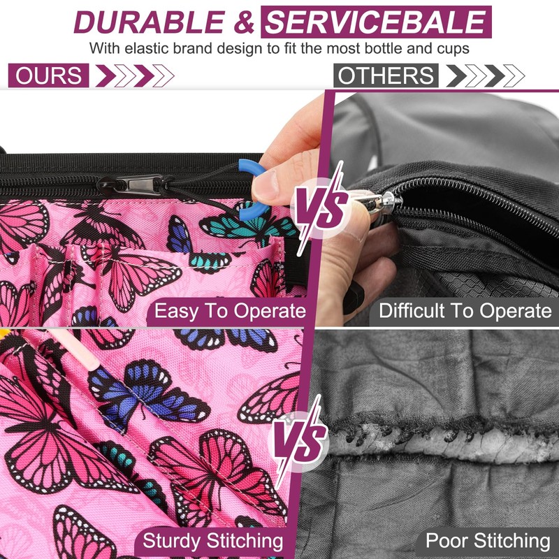 Wheelchair Side Bag, Wheel Chair Armrest Pouch Accessories with Cup
