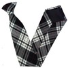 Men's Scottish Black & White Menzies Tartan Clip On Neck