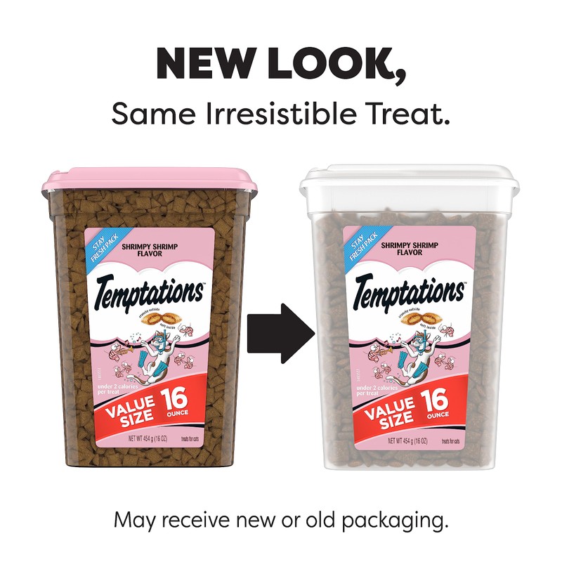 TEMPTATIONS Classic Crunchy and Soft Cat Treats Shrimpy Shrimp Flavor,
