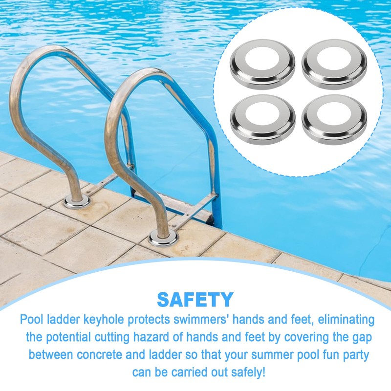 VIDABTE Pool Ladder Escutcheon Fit for 1.9" Inner Diameter Tubing
