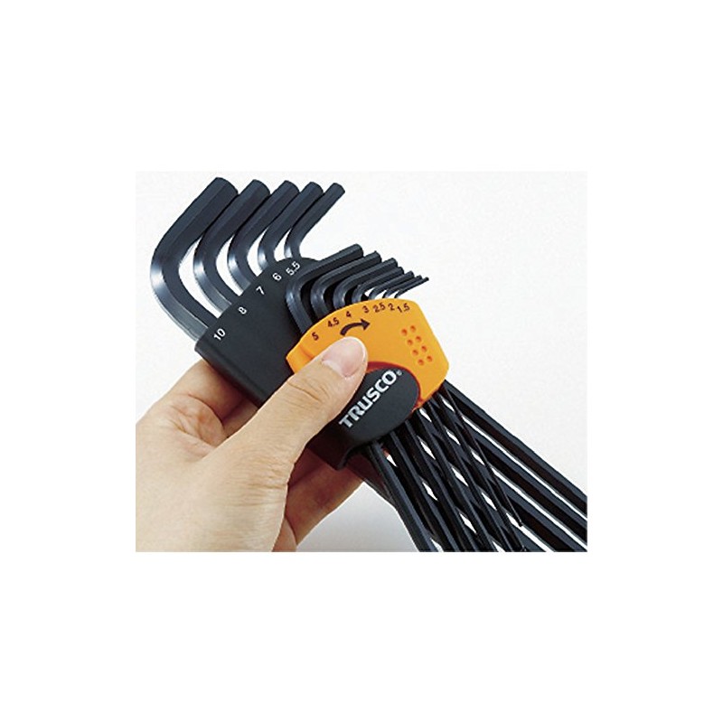 TRUSCO Hex Wrench Set, Short Type, Set of 12 TRRS-12S
