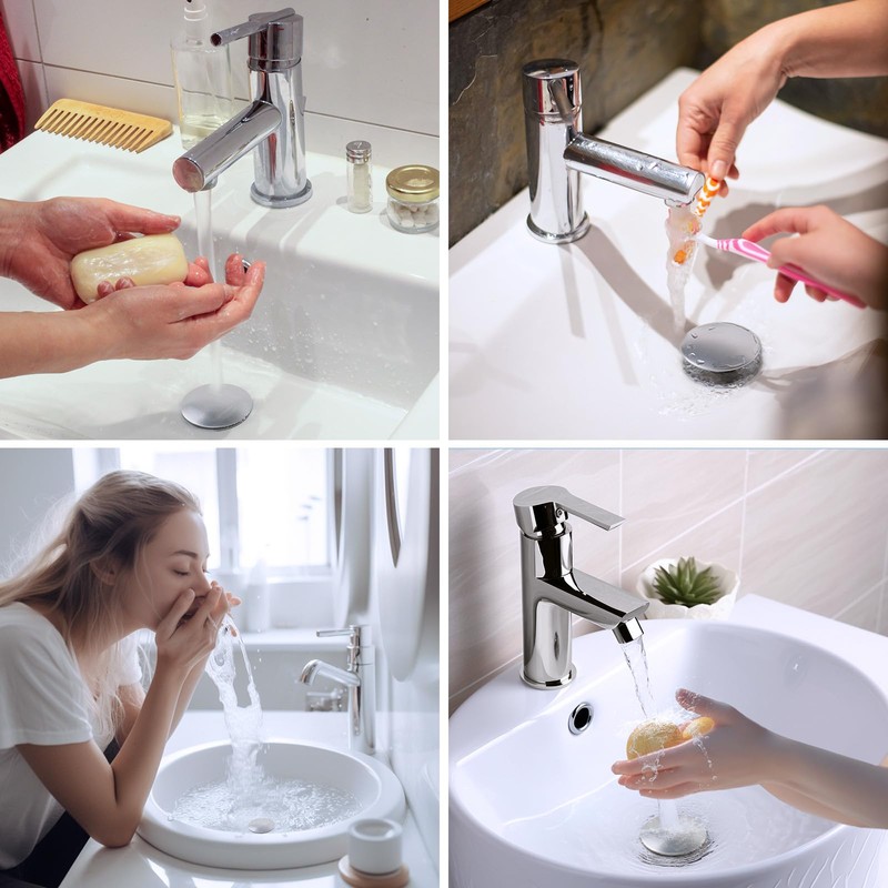 Hibbent Universal Sink Plug (1.1 - 2.36 inches/28-48 mm), Sink