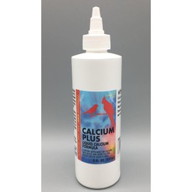 Morning Bird Calcium Plus Supplement for Avian Health, Liquid Calcium Formula with Magnesium and Vitamin D3, 8 Fl. Oz.
