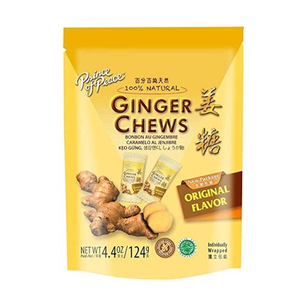 Prince of Peace 100% Natural Ginger Candy, 3 PAK - 3 X 4.4oz (3 x 125g)