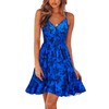Newshows Summer Dress 2024 Spring Womens Blue Floral Flowy Casual