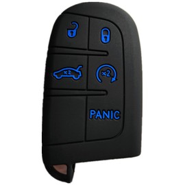 Smart Key Fob Cover Remote Case Keyless Protector Jacket for Jeep Grand Cherokee Dodge Challenger Charger Dart Durango Journey Chrysler 300