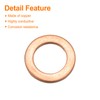 sourcing map Copper Sealing Ring Seals 10mm Inner Diameter Flat