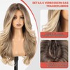 Allbell Brown Ash Blonde Ombre Synthetic Mesh Wig Women, 4