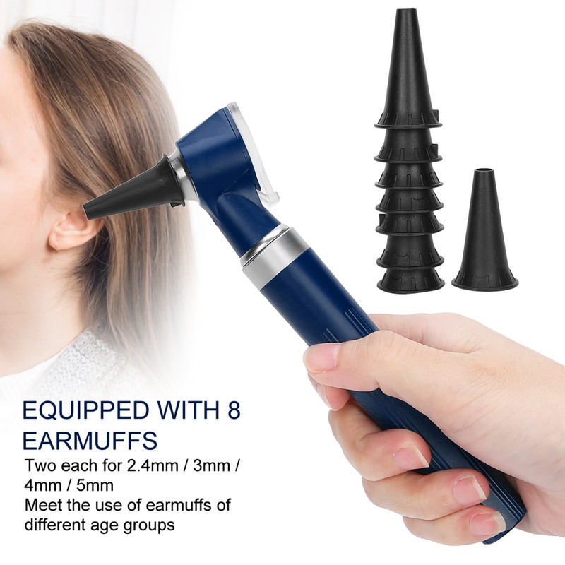 Professional Diagnostic Kit Ear Care Examination Otoscope Eardrum Endoscope SpeculumBlue