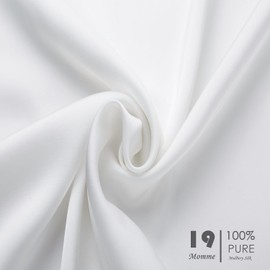 Jogcaw 2 Pack 100％ Silk Pillowcase for Hair and Skin, Soft Breathable Smooth Cooling Mulberry Silk Pillow Case Set of 2, Both Sides Grade 6A Silk Pillow Covers with Hidden Zipper (White, King)