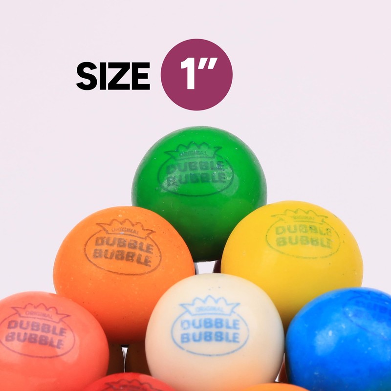 Chewing Bubble Gum for Kids - 1 Inch Large Gumballs