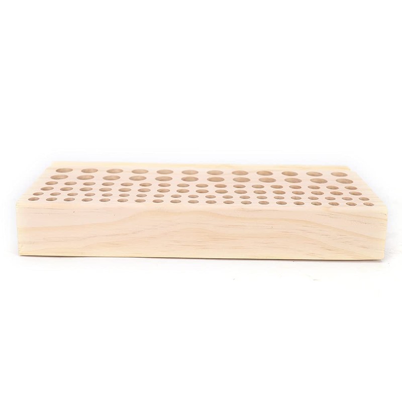98 Holes Leathercraft Tool Storage Holder Wooden DIY Tool Rack,
