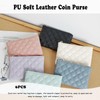 Mini Wallet Bag Pack of 6 PU Leather Portable Zip