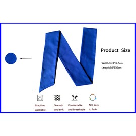 AIMECHA Women Chiffon Sash Corset Belt Waist Bow Tie belt 3.74" Wide for Bridal Wedding Special Occasion Dress, Royal Blue, Medium