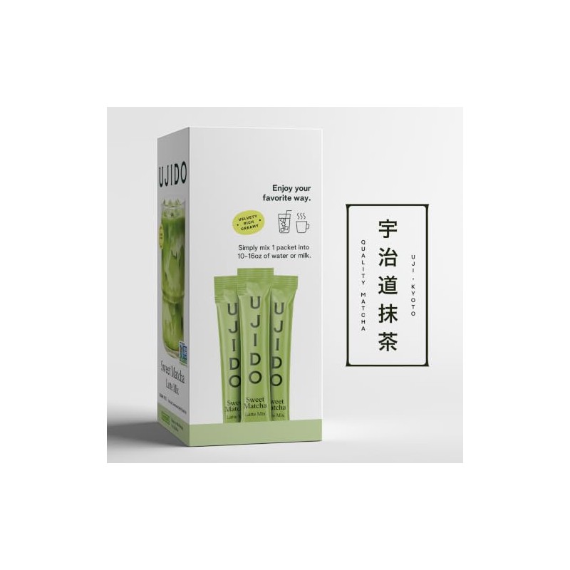Ujido Matcha Green Tea Powder Sweetened with Monk Fruit