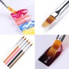 EBHO Pack of 5 Nail Gel Brushes, Brush for Gel