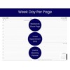 2026 A5 Diary Week Day Per Page - Navy Blue