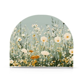Spring Summer Meadow Wildflowers Napkin Holder for Tables Paper Cocktail Napkin Holders for Kitchen Dinning,Acrylic Dinner Napkin Dispenser for Restaurant Home Decor Bar Accessories 1 Pack